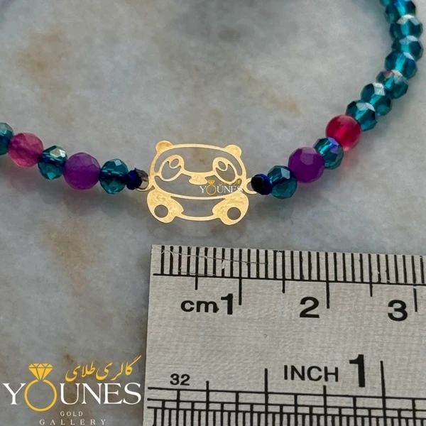 دستبند پاندا مینیمال طلا لیزری